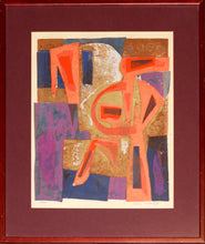 Load image into Gallery viewer, Elena Urbaitytė-Urbaitis&lt;br&gt;Abstrakti kompozicija, 1964&lt;br&gt;Popierius moliotipija, 36x29