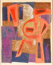 Load image into Gallery viewer, Elena Urbaitytė-Urbaitis&lt;br&gt;Abstrakti kompozicija, 1964&lt;br&gt;Popierius moliotipija, 36x29