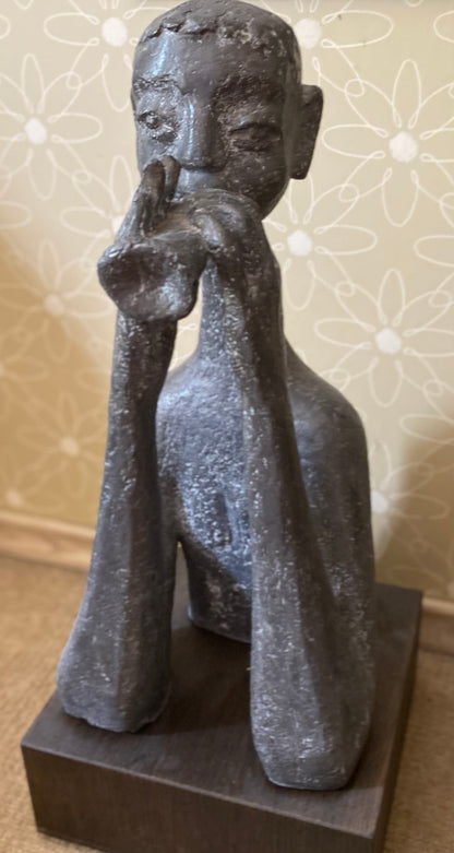 Antanas Mončys | Boy with a Flute (Flutist), XXa. 6 deš. | Metal alloy, H: 52