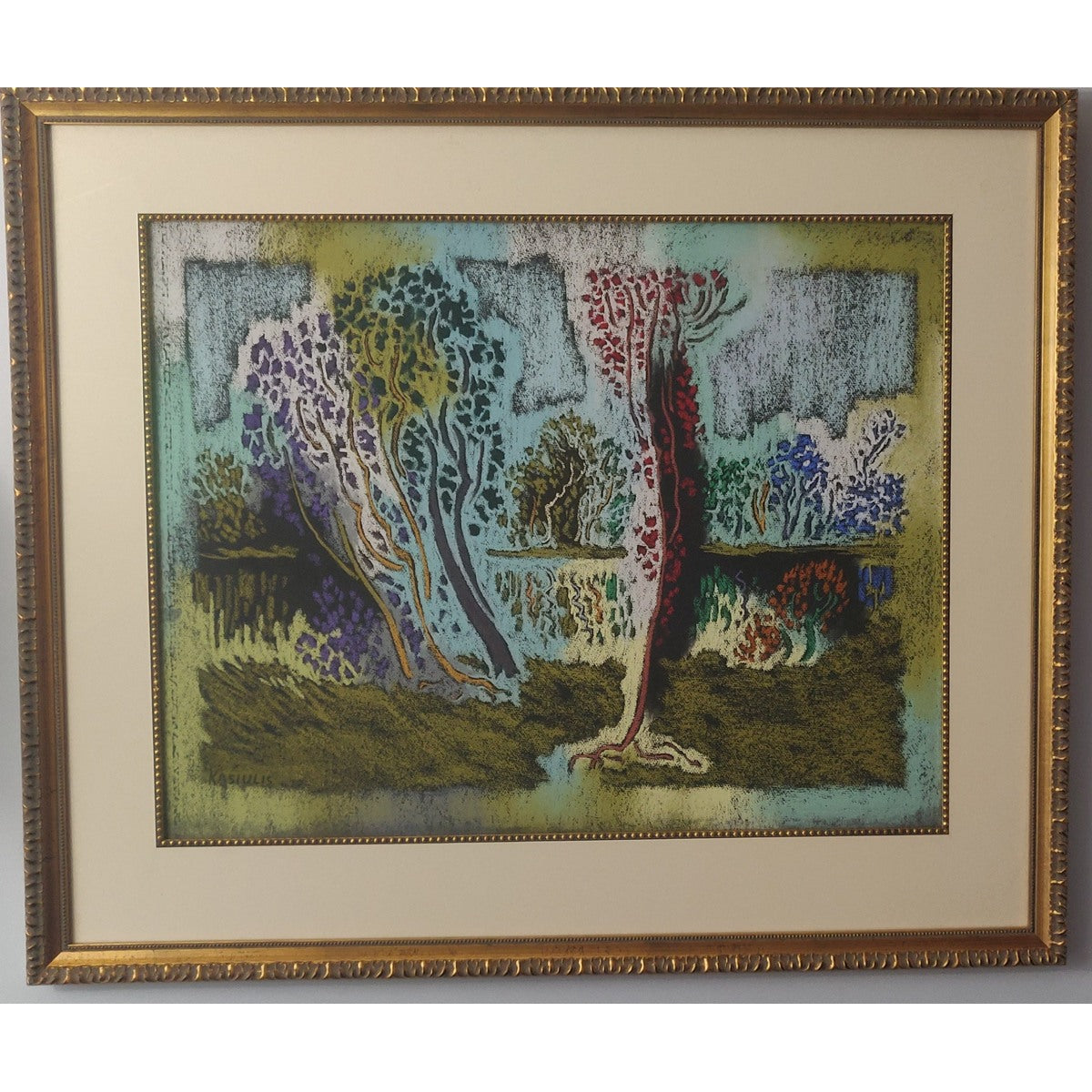 Vytautas Kasiulis | Peizažas, XX a. 6 deš. | Pastelė, popierius, 50x65