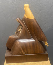 Load image into Gallery viewer, Stanislovas Kuzma&lt;br&gt;Muzikantas ant motinos kelių, 1987&lt;br&gt;Medis, H: 32