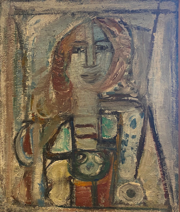 Pinchus Abramovich<br>Mergaitė<br>Aliejus, kartonas, 55 x 46