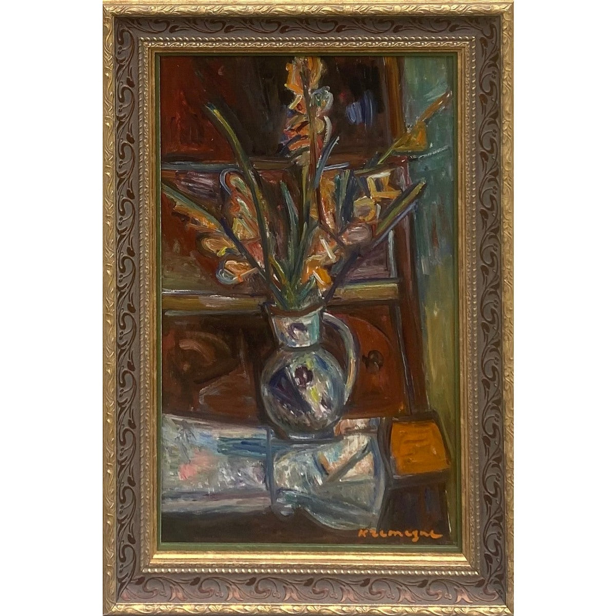 Pinchas Kremegne | Natiurmortas | Drobė, aliejus, 61x38 (73x50)