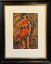 Load image into Gallery viewer, Jonas Rimša&lt;br&gt;Moters figūra&lt;br&gt;Akvarėlė, popierius, 30x21 (51x42)