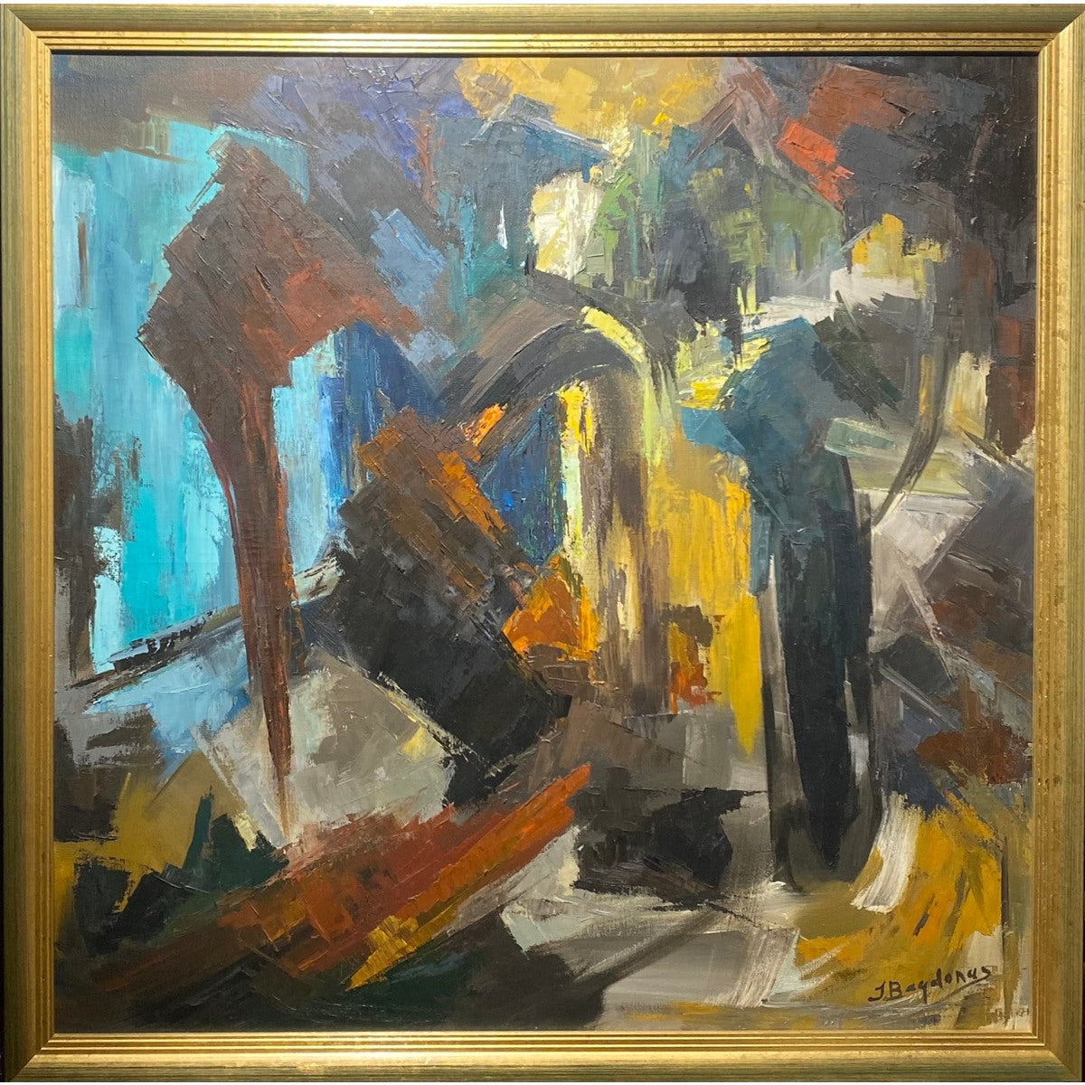 Juozas Bagdonas | Abstrakcija | Aliejus drobė, 88x88