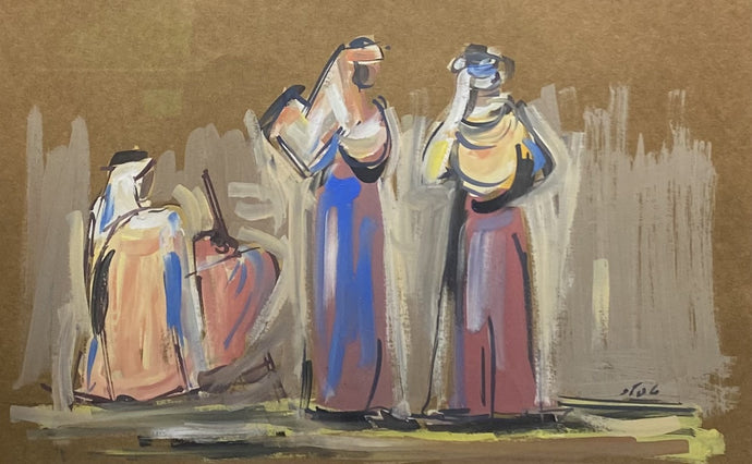 Shmuel Tepler<br>Moterys / Women<br>Guašas, popierius, 33x51