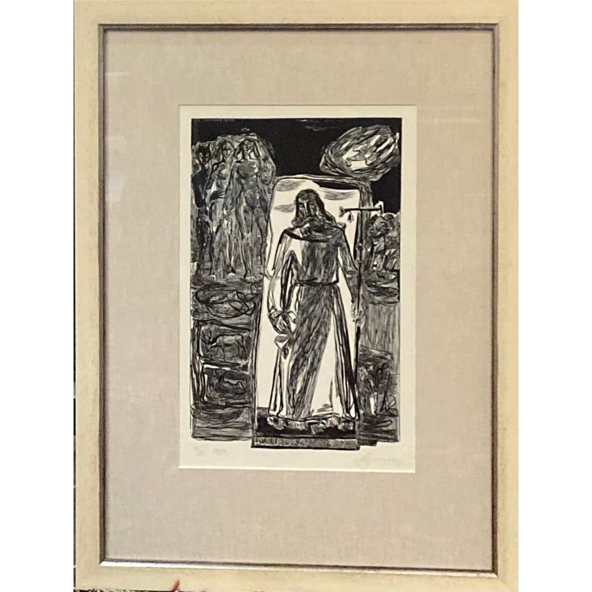 Vytautas Kazimieras Jonynas | Saint Antonio, 1950 | Woodcut, 33x21,5 (60x45)