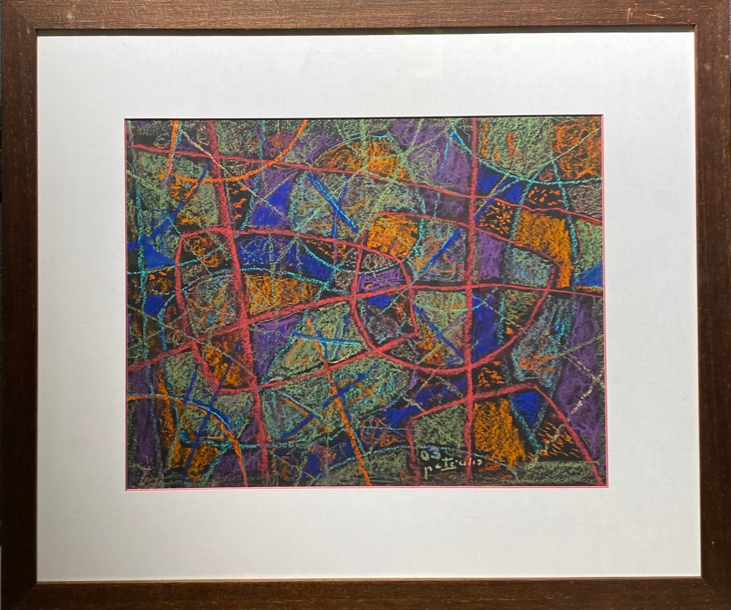 Algirdas Petrulis | Abstrakcija, 2003 | Pastelė, popierius, 32x41 (52x62)