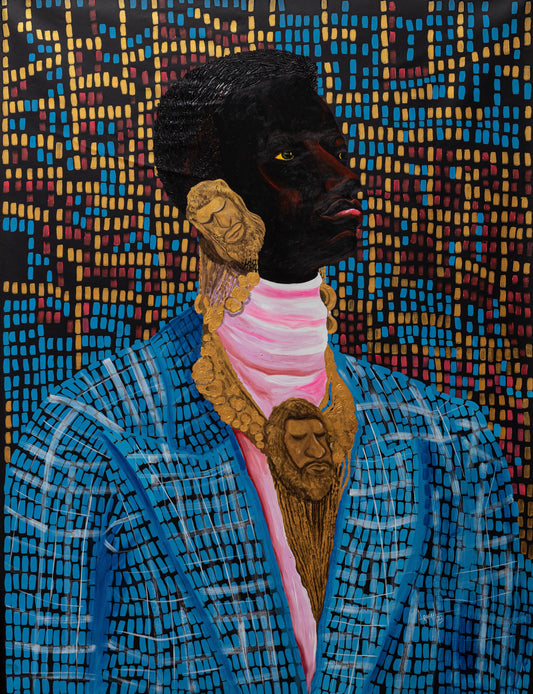 Ishmael Armarh (Gana) | Lionheart Adams, 2022 | Acrylic on canvas, 170x130