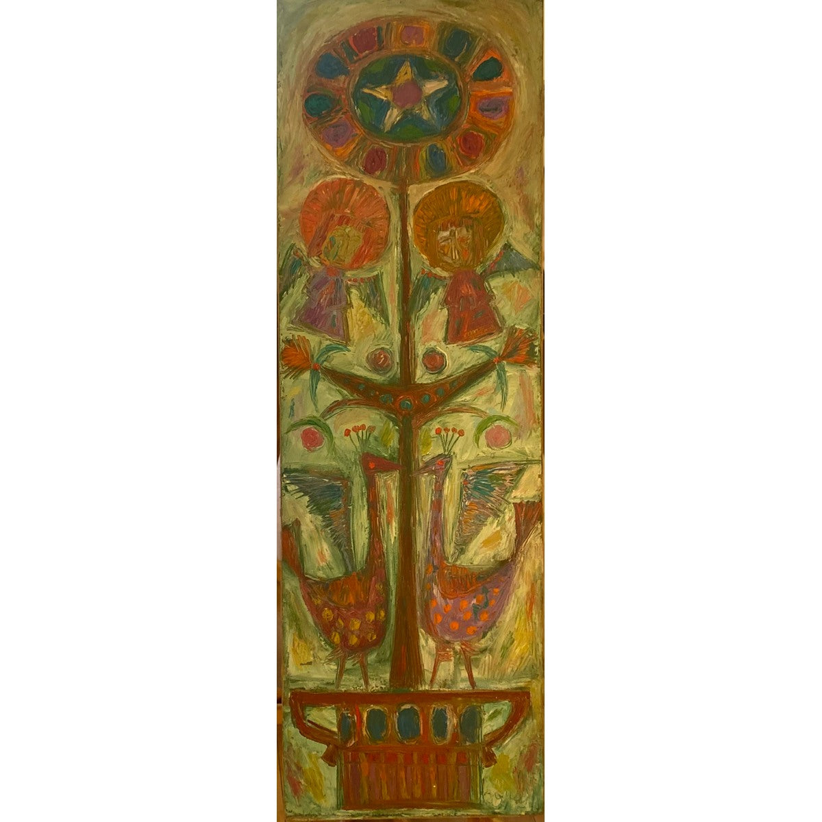Vytautas Ignas | Gyvybės medis, 1960-80 | Aliejus, drobė, 127x40,5 (132x46)