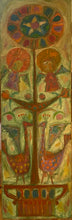 Load image into Gallery viewer, Vytautas Ignas&lt;br&gt;Gyvybės medis, 1960-80&lt;br&gt;Aliejus, drobė, 127x40,5 (132x46)