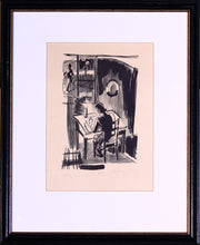 Load image into Gallery viewer, Vytautas Kazimieras Jonynas&lt;br&gt;Jaunojo Verterio kančios, 1948&lt;br&gt;Medžio raižinys popierius, 15x10 (32,4x26,3)