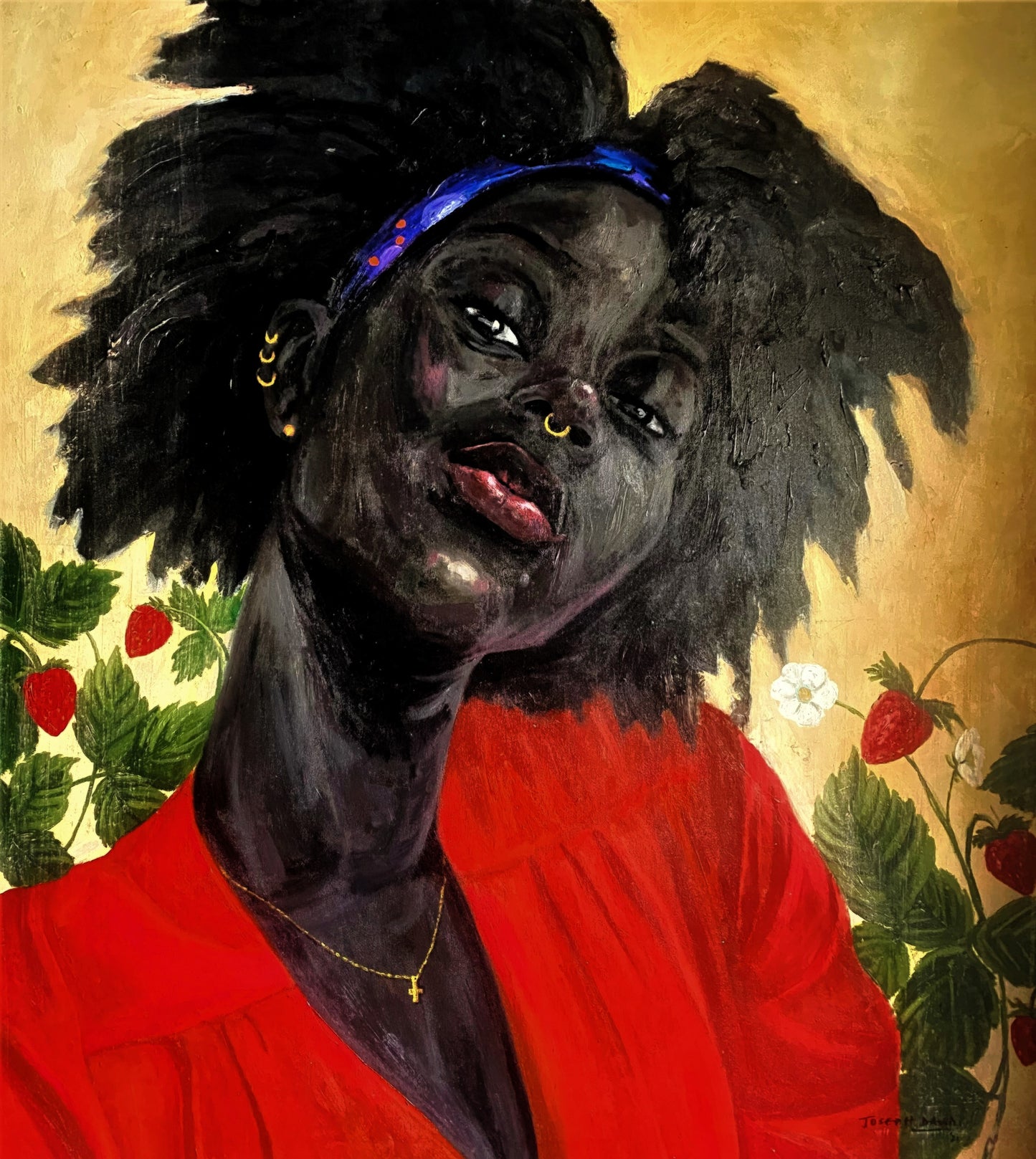 JOSEPH DAVID OTOBO (Nigeria) | Sui generis, 2021 | Drobė, akrilas, 109×99