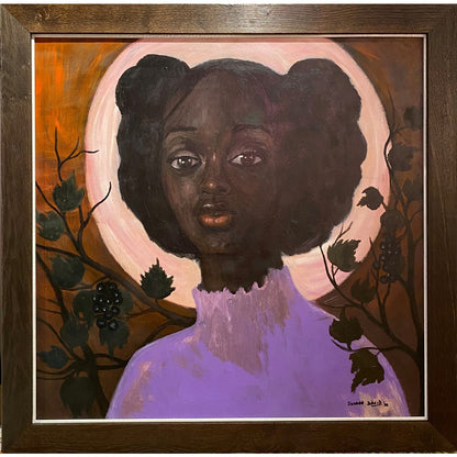 JOSEPH DAVID OTOBO (Nigeria) | Victoria 1, 2021 | Drobė, akrilas, 90×90 (105x105)