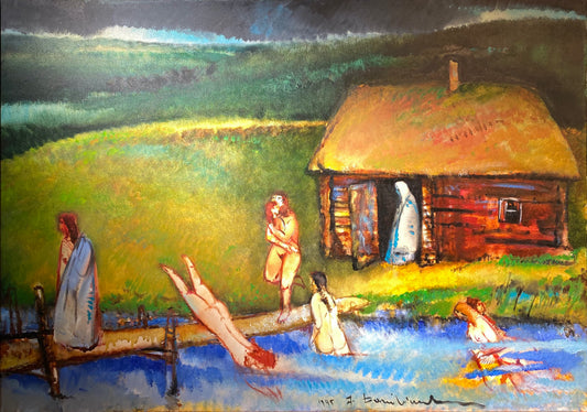 Jonas Daniliauskas | Pirtelė, 1995 | Aliejus, drobė, 70x100