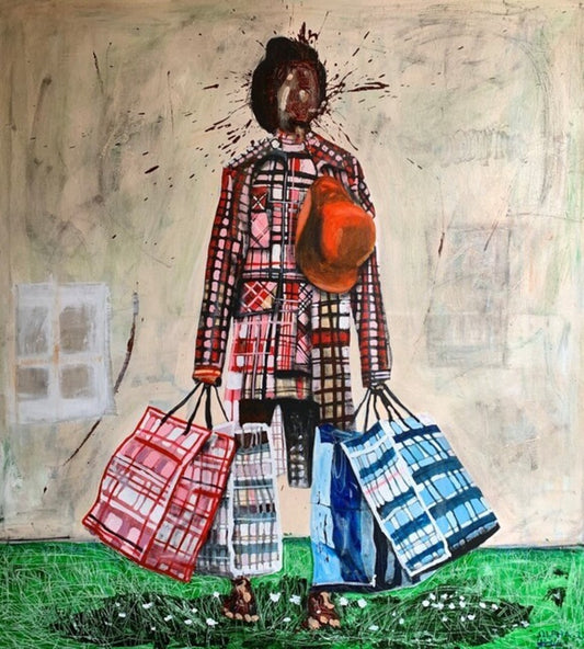 ALPHA ODH (Kenya) | Ready for Outside, 2022 |  Acrylic, canvas, 120x110