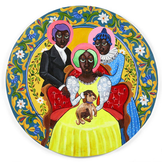 Samson Bakare (Nigerija) | Nigerian Family II, 2021 | Akrilas, drobė, D: 89 cm