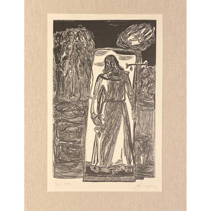 Vytautas Kazimieras Jonynas | Šv. Antanas, 1950 | Medžio raižinys popierius, 33x21,5 (60x45)