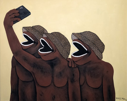 Thokozani Madonsela (South Africa) | Self love II, 2021 | Canvas, acrylic, collage, 120x140 (134x154)