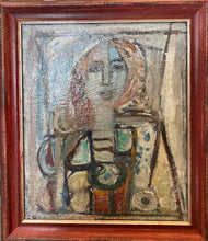 Load image into Gallery viewer, Pinchus Abramovich&lt;br&gt;Mergaitė&lt;br&gt;Aliejus, kartonas, 55 x 46