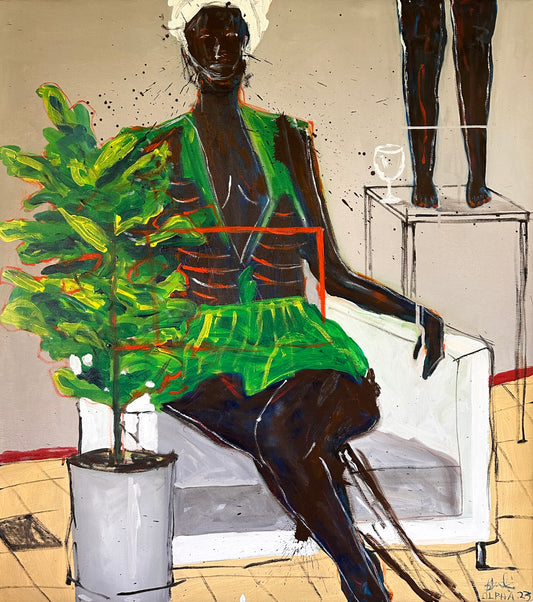 ALPHA ODH (Kenya) | Same not equal 4, 2023 |  Acrylic, canvas, 95x85
