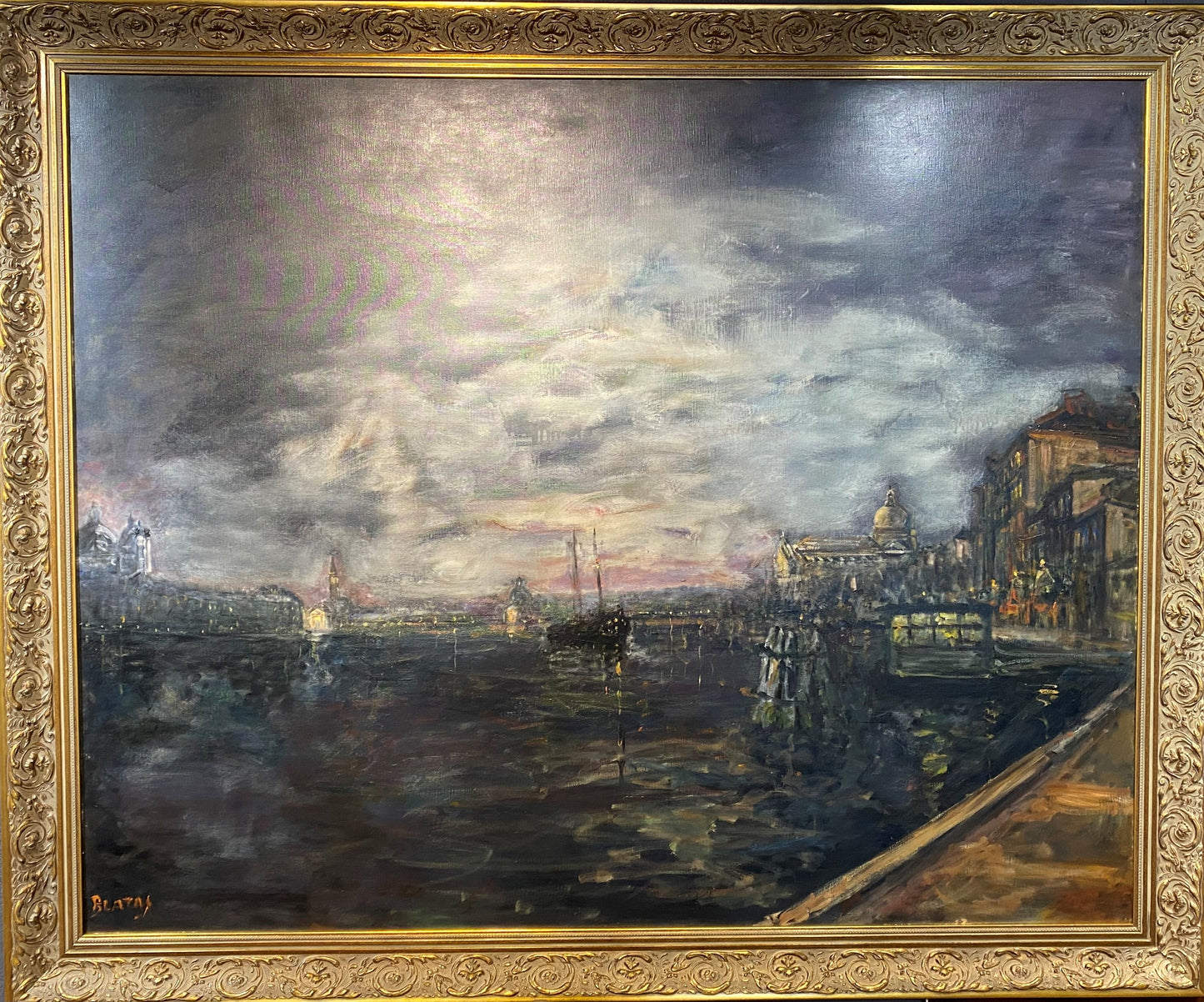 Arbit Blatas | The Storm on the Giudecca I (Venice) | Aliejus, drobė, 132x162 (154x184)