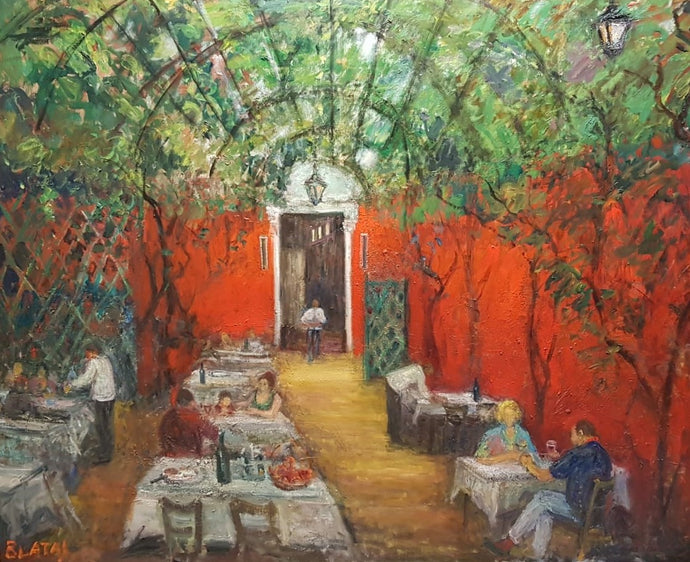 Arbit Blatas<br>Tratoria Montini<br>Aliejus, drobė, 132x162 (154x184)