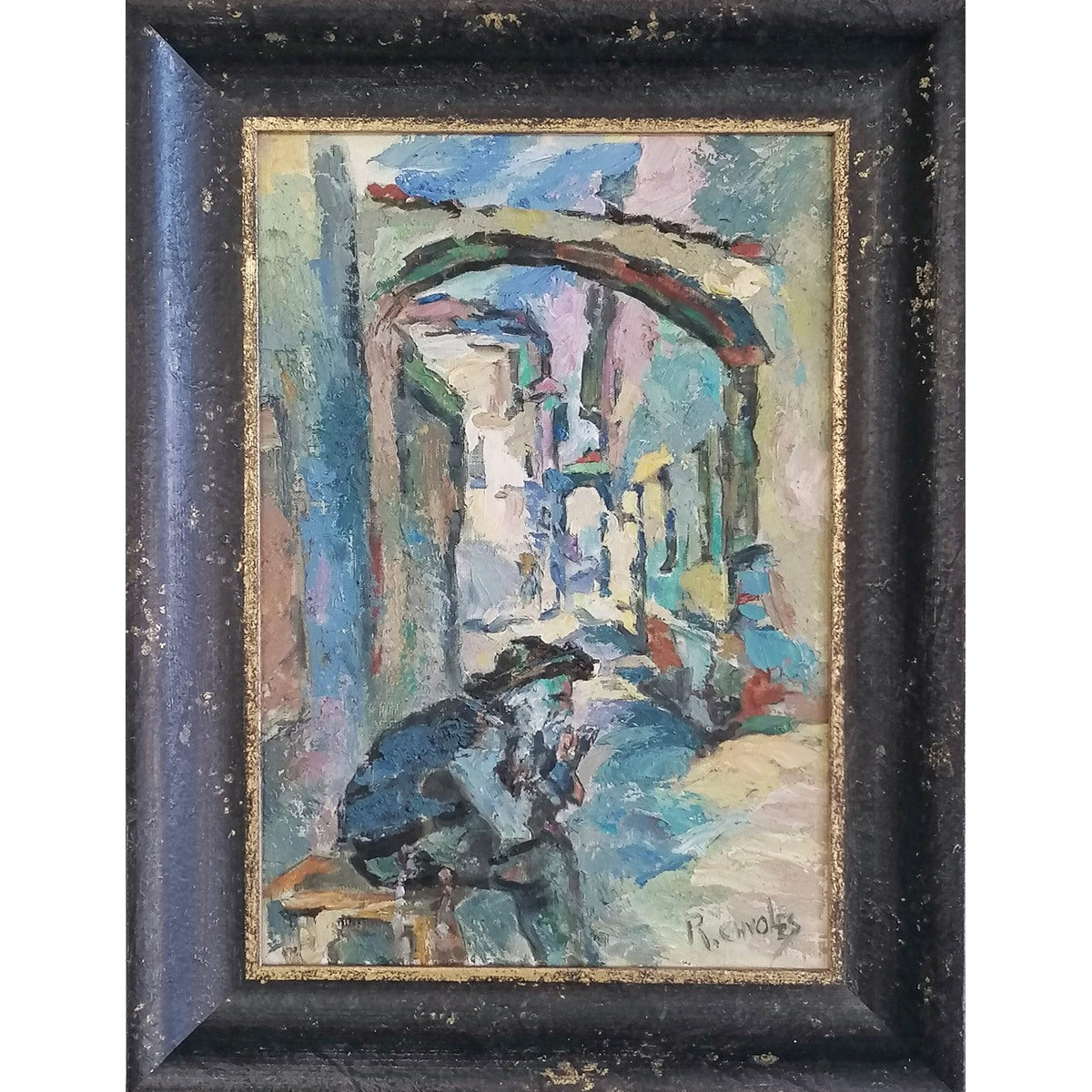 Rafael Chwoles | Cityscape, 1979 | Oil on canvas on cardboard, 41x28