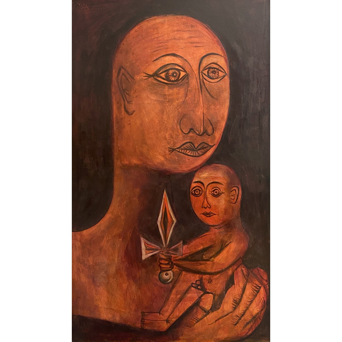 Linas Cicėnas-CICA | Tėvas, 2006 | Aliejus, drobė, 150 x 88 (165 x 103)