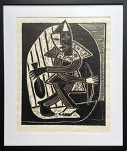 Load image into Gallery viewer, Alfonsas Dargis&lt;br&gt;Juokdarys / Clown, 1950&lt;br&gt;Medžio raižinys,  50x40 (69x59)