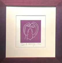 Load image into Gallery viewer, Alfonsas Dargis&lt;br&gt;Dviese, 1982&lt;br&gt;Medžio raižinys,  49/200, 16.5x15 (44.5x43)