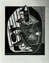 Load image into Gallery viewer, Alfonsas Dargis&lt;br&gt;Juokdarys / Clown, 1950&lt;br&gt;Medžio raižinys,  50x40 (69x59)