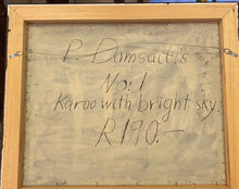 Load image into Gallery viewer, Pranas Domšaitis&lt;br&gt;Karoo peizažas&lt;br&gt;Aliejus, kartonas, 50x61 (65x76)