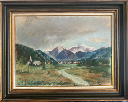 Pranas Domšaitis | Mountain Landscape | Pastel, paper, 43x58 (58x72)