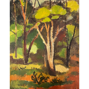 Pranas Domšaitis | Miškas Genadendale, ~1961 | Aliejus, kartonas, 46x37 (59x50)