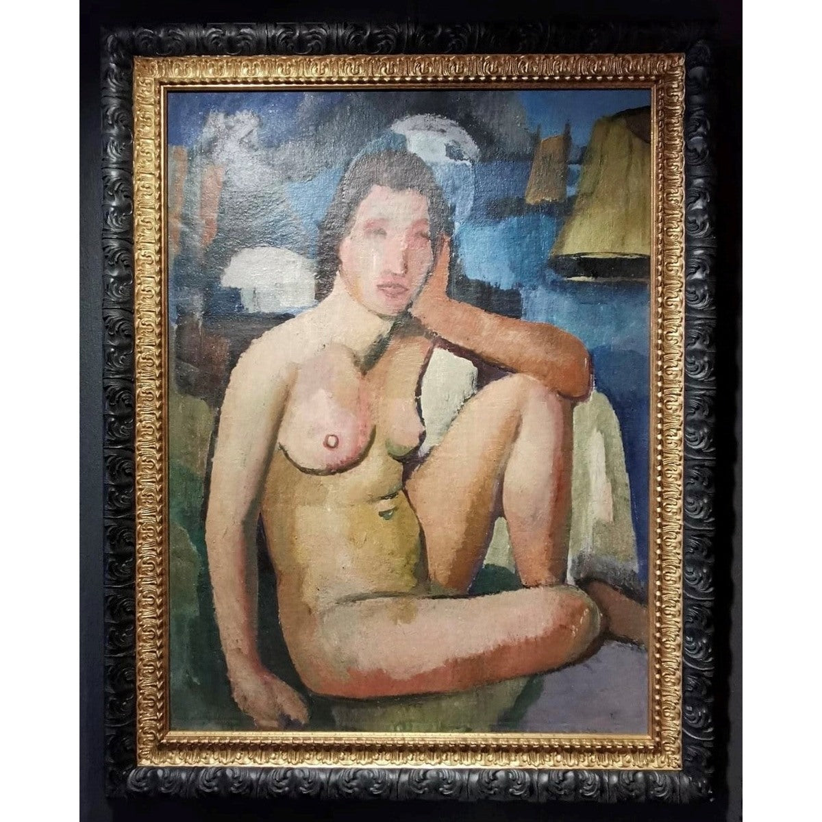 Pranas Domšaitis | Nude Woman (Curonian Spit) ~1930-1939 | Oil on canvas, 87x66 (99x77)