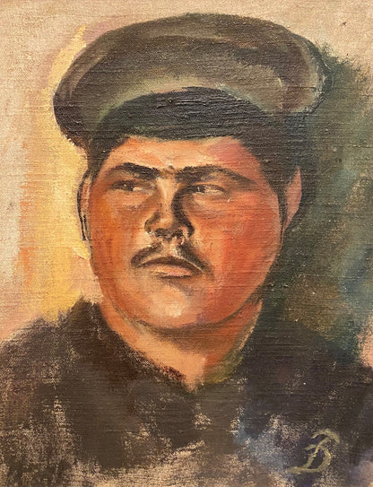 Pranas Domšaitis | Mongolese Nr.1, 1917-18 | Oil on canvas on cardboard, 46x36 (60x50)