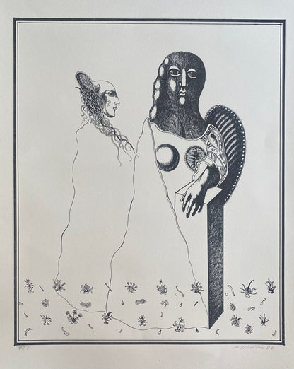 Mikalojus Povilas Vilutis | Two together, 1991 | Lithograph, Ed. 35, 41.5x34.5 (61x50.5)