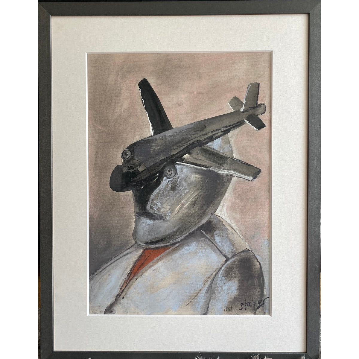 Stasys Eidrigevičius | Character, 1991 | Pastel on paper, 80x62