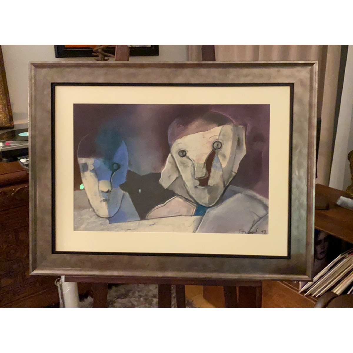 Stasys Eidrigevičius | Galvos, 1993 | Pastelė, popierius, 42x60 (57x75)
