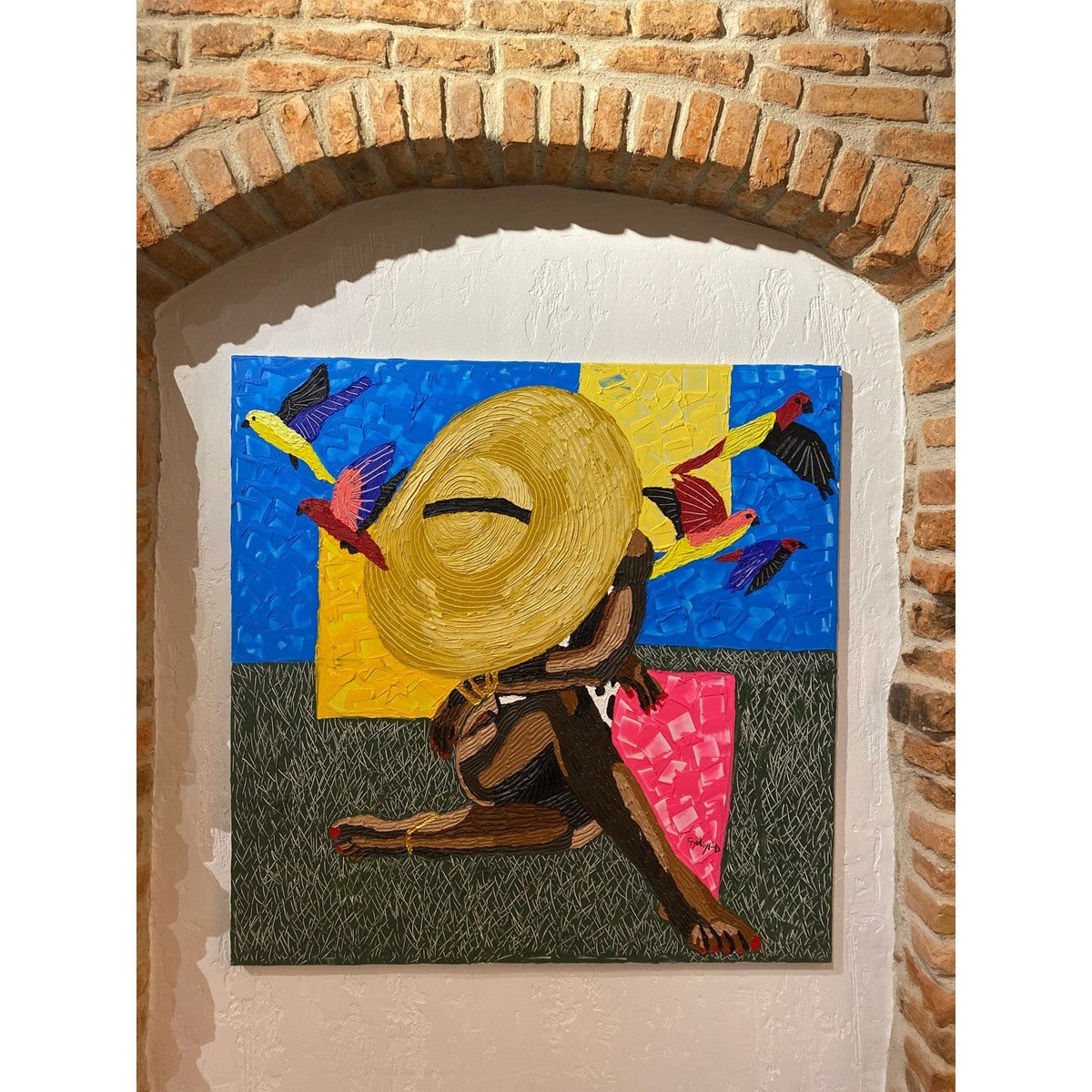 Daniel Gyekyi Gyan (Gana) | Fusion Lady, 2022 | Drobė, akrilas, 126×126