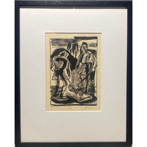 Vytautas Kazimieras Jonynas | Iliustracija Hamletui, 1949 | Medžio raižinys popierius, 18x12 (34x26)