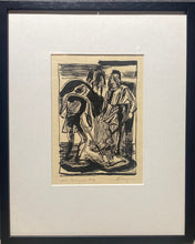 Load image into Gallery viewer, Vytautas Kazimieras Jonynas&lt;br&gt;Iliustracija Hamletui, 1949&lt;br&gt;Medžio raižinys popierius, 18x12 (34x26)