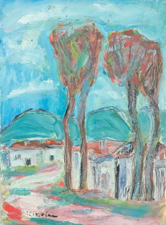 Michel Kikoine | Landscape | Oil on cardboard, 24x17 (38x31)