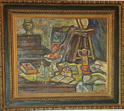 Pinchas Kremegne | Natiurmortas | Drobė, aliejus, 54x65 (77x88)