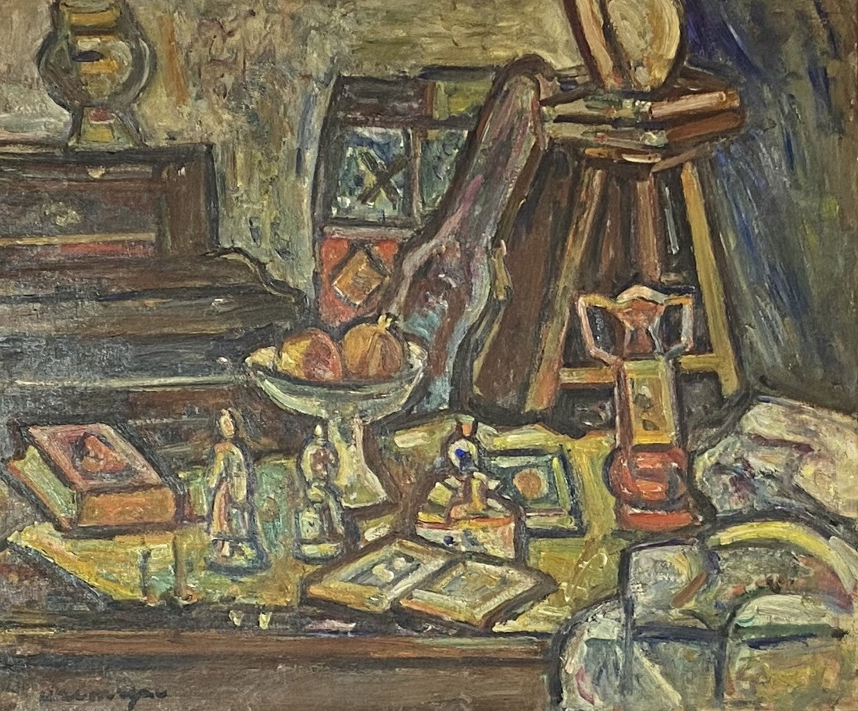 Pinchas Kremegne | Natiurmortas | Drobė, aliejus, 54x65 (77x88)