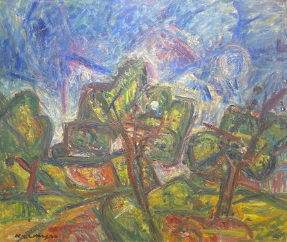 Pinchas Kremegne | Peizažas | Drobė, aliejus, 54x65 (66x77)