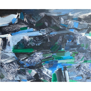 Pranas Lapė | Composition, 1990-2000 | Acrylic on canvas, 100x125