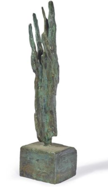 Silviane LÉGER (1945-2012) | Main flame | Bronze, H: 50,5