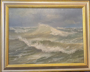 Edvardas Malinauskas<br>Jūra, 2001<br>Drobė, aliejus, 30x40
